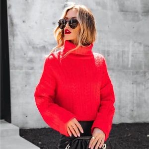 VICI collection Georgian Cable Knit Sweater